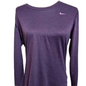 Nike Dri Fit Long Sleeve Purple Large